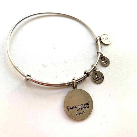 Alex and Ani Sister Charm Bracelet - Silver Finish Expands 2"- 3.5" - Picture 2 of 2
